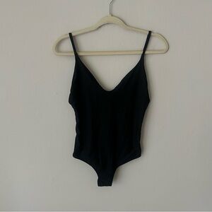 Aerie One piece Cheeky Swimsuit in Black Size Small